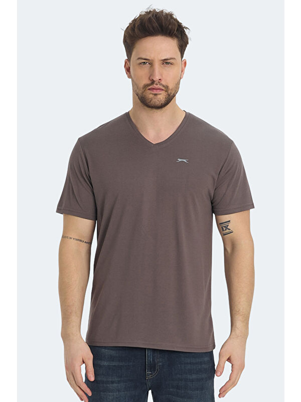 SLAZENGER KRAKKER Erkek Kahve Tişört