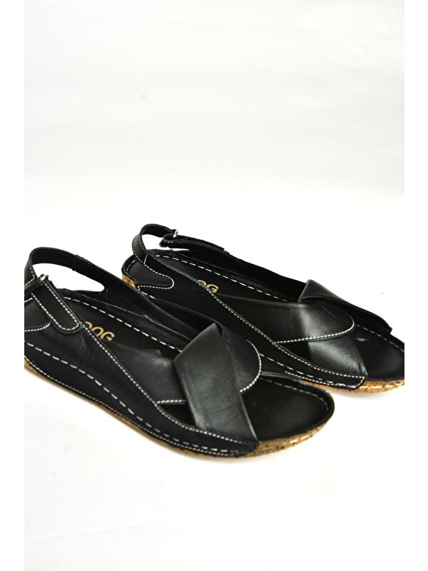 U5550610 Siyah Kadın Sandalet - Görsel 2