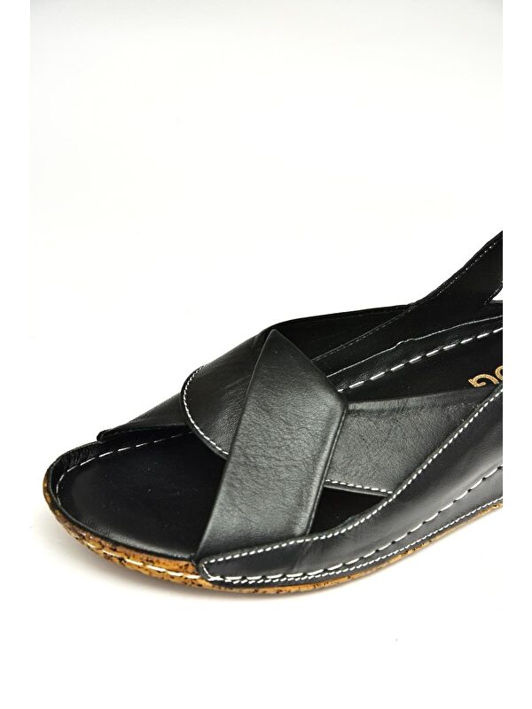 U5550610 Siyah Kadın Sandalet - Görsel 3