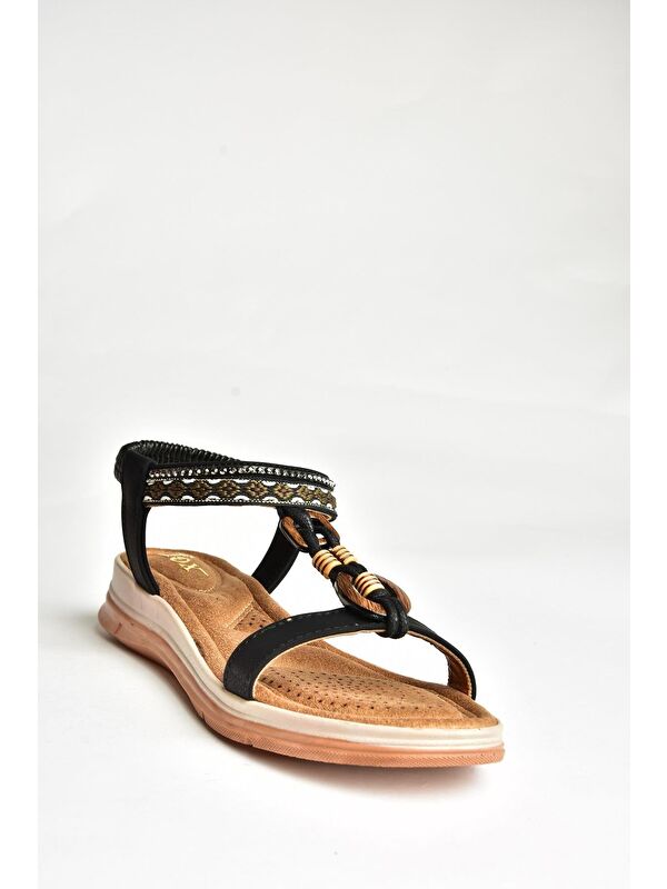 U2586168 Siyah Kadın Sandalet - Görsel 3