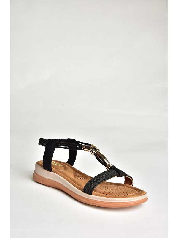 U2586252 Siyah Kadın Sandalet - Görsel 3