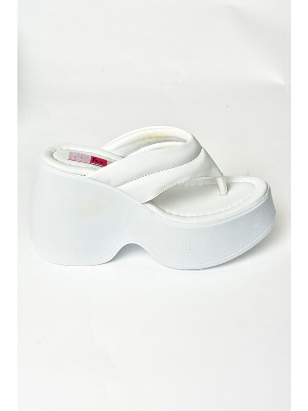 S9734017 Beyaz Kadın Terlik - Görsel 2
