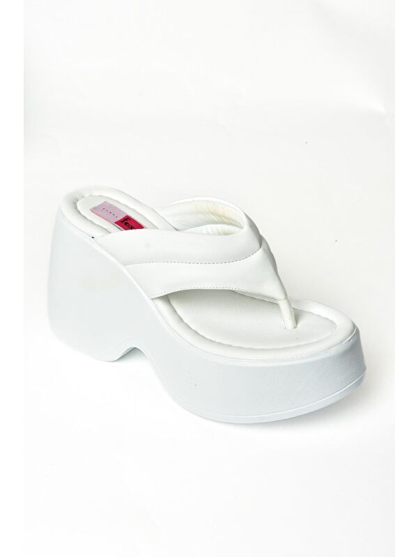 S9734017 Beyaz Kadın Terlik - Görsel 3