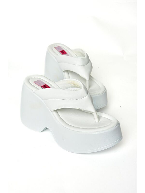 S9734017 Beyaz Kadın Terlik - Görsel 4