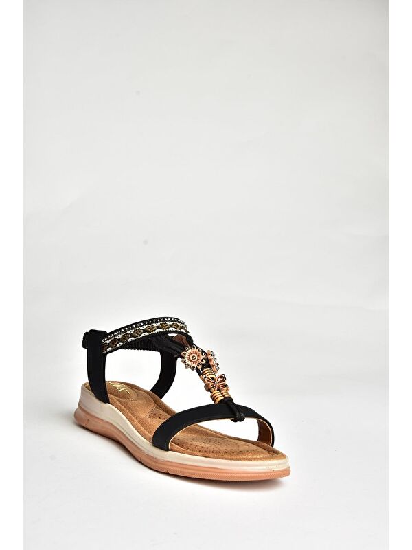 U2586152 Siyah Kadın Sandalet - Görsel 3