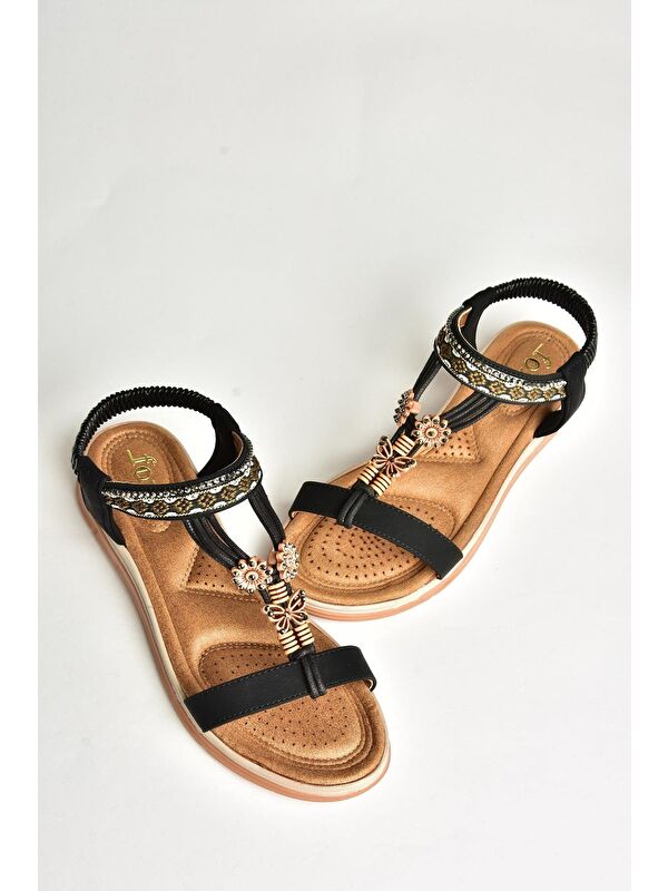 U2586152 Siyah Kadın Sandalet - Görsel 4