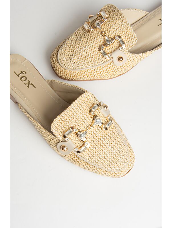 U2500091 Bej Kadın Terlik - Görsel 3