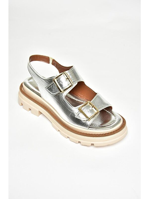 S4373022 Gümüş Kadın Sandalet - Görsel 2