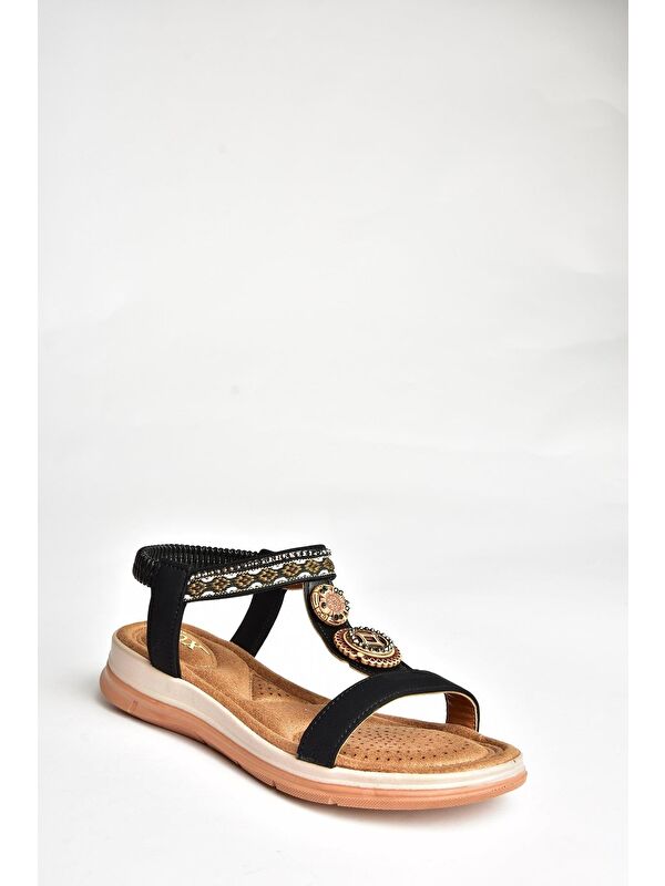 U2586136 Siyah Kadın Sandalet - Görsel 3