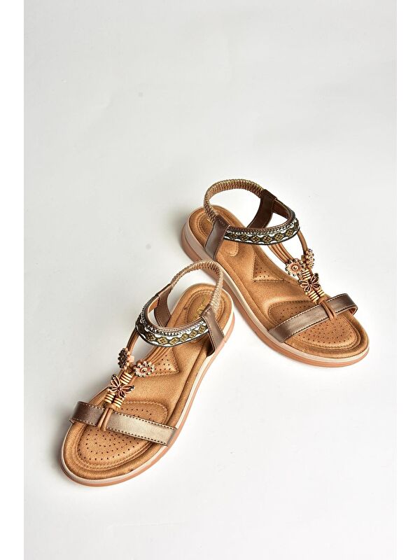 U2586152 Bakır Kadın Sandalet - Görsel 4