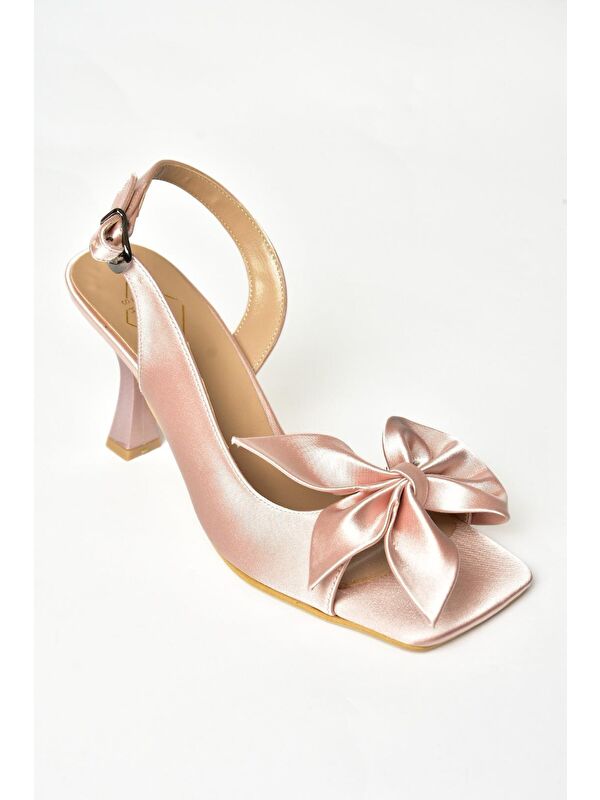 K7493849 Pudra Kadın Topuklu Ayakkabı - Görsel 3
