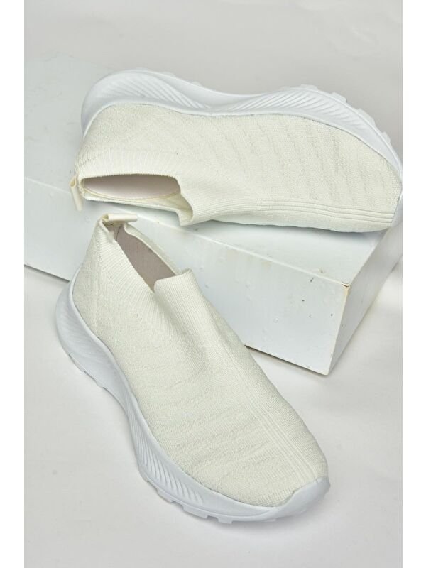 P2395033 Beyaz Kadın Sneakers - Görsel 3