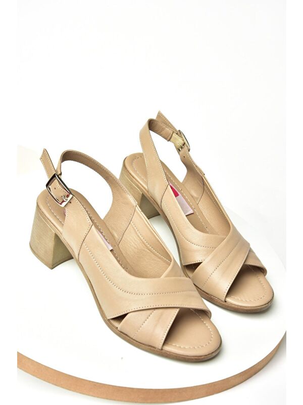 P5554522 Bej Kadın Sandalet - Görsel 4