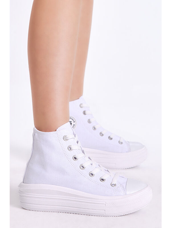 Tonny Black Lacivert Tonny Black Rahat Kalip Kadın Kalın Tabanlı Uzun Spor Ayakkabı