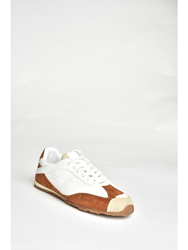 U9736452 Beyaz/Taba Kadın Sneakers - Görsel 3