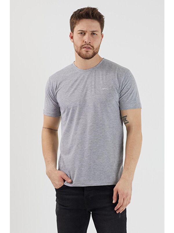 SLAZENGER SANDER KTN Erkek %100 Pamuk Tişört Gri