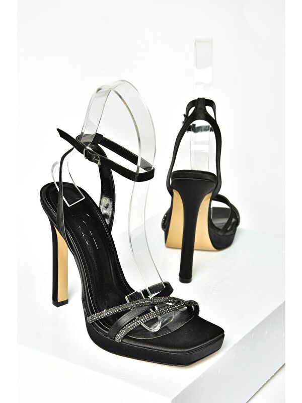 S5696125 Siyah Kadın Topuklu Ayakkabı - Görsel 3