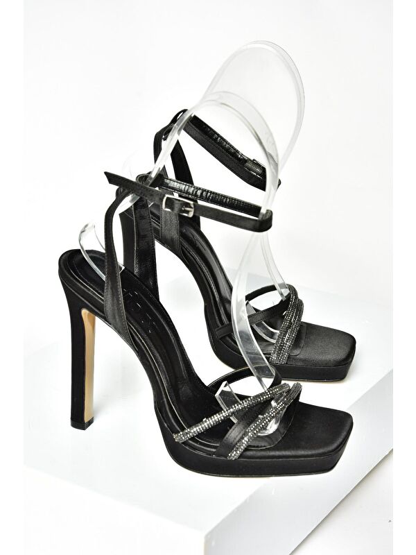 S5696125 Siyah Kadın Topuklu Ayakkabı - Görsel 4