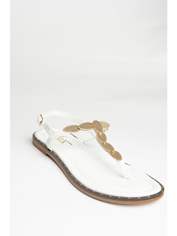 U2912401 Beyaz Kadın Sandalet - Görsel 3