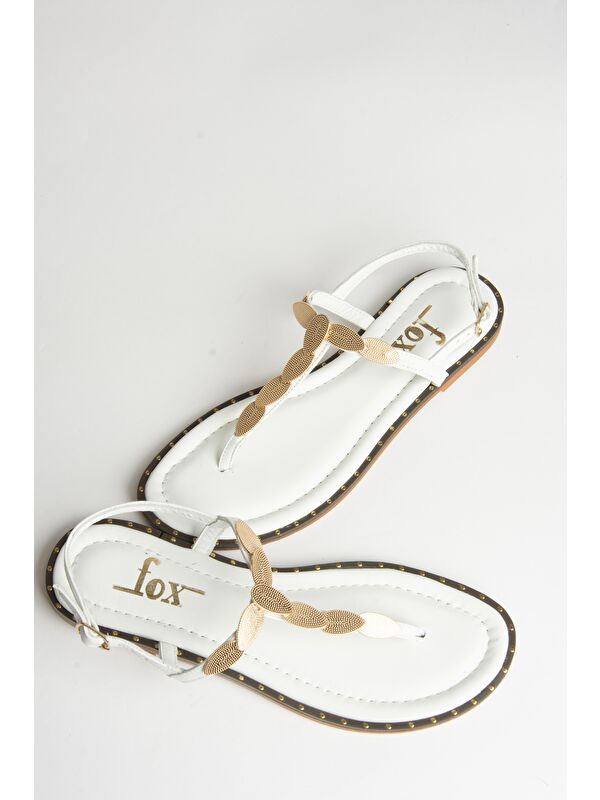 U2912401 Beyaz Kadın Sandalet - Görsel 4