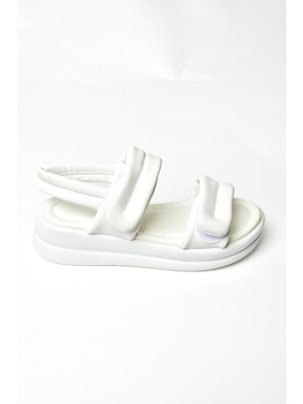 S9739104 Beyaz Kadın Sandalet - Görsel 2