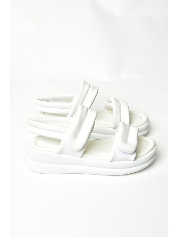 S9739104 Beyaz Kadın Sandalet - Görsel 5