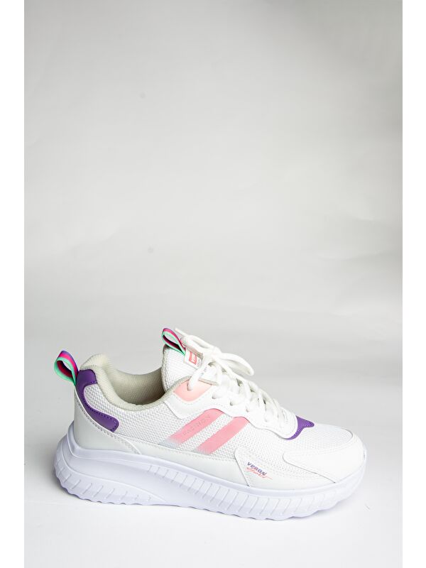 U7020015 Beyaz Kadın Sneakers - Görsel 2