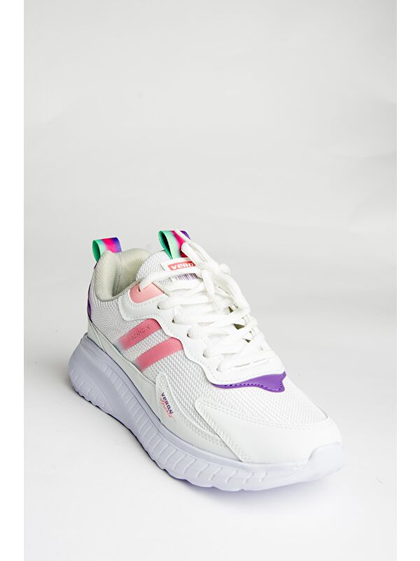 U7020015 Beyaz Kadın Sneakers - Görsel 3