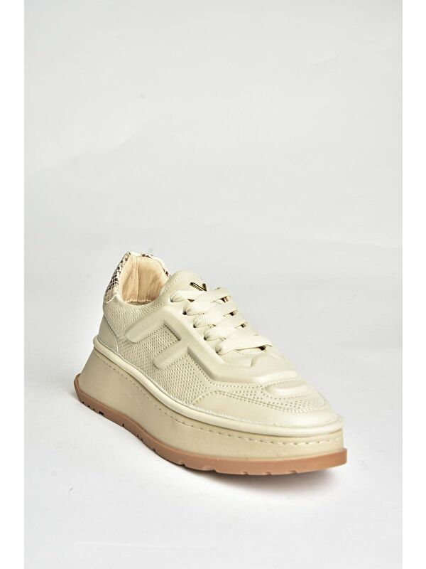 U5556056 Bej Kadın Sneakers - Görsel 3