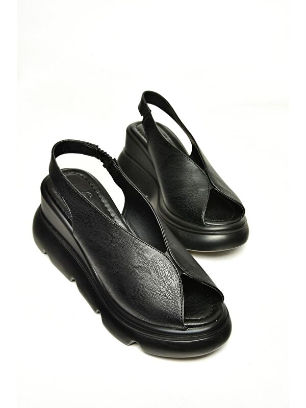 U3122550 Siyah Kadın Sandalet - Görsel 4