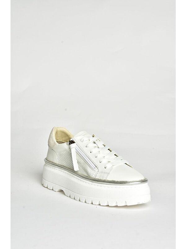 U5553102 Beyaz Kadın Sneakers - Görsel 3