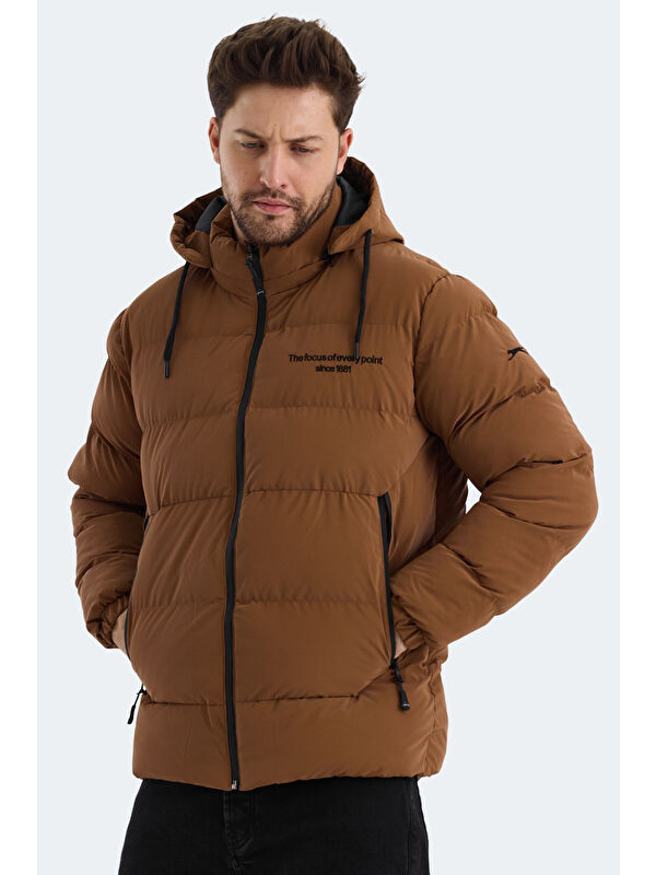 SLAZENGER HEINER Erkek Şişme Mont Kaban Taba