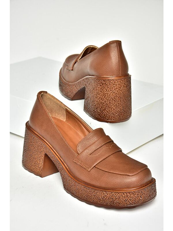 T9961520 Taba Kadın Topuklu Ayakkabı - Görsel 4