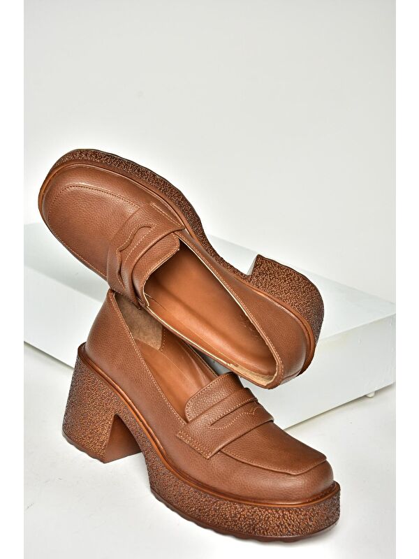 T9961520 Taba Kadın Topuklu Ayakkabı - Görsel 5