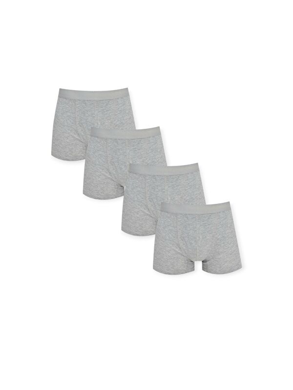 Güneş Gri Erkek Garson Boy Boxer Şort 4'Lü