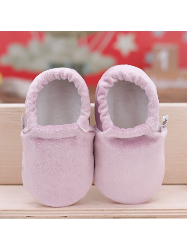 Kadife Bebek Patiği, Kaydırmaz Taban, Kreş Ayakkabısı Patik - Görsel 5