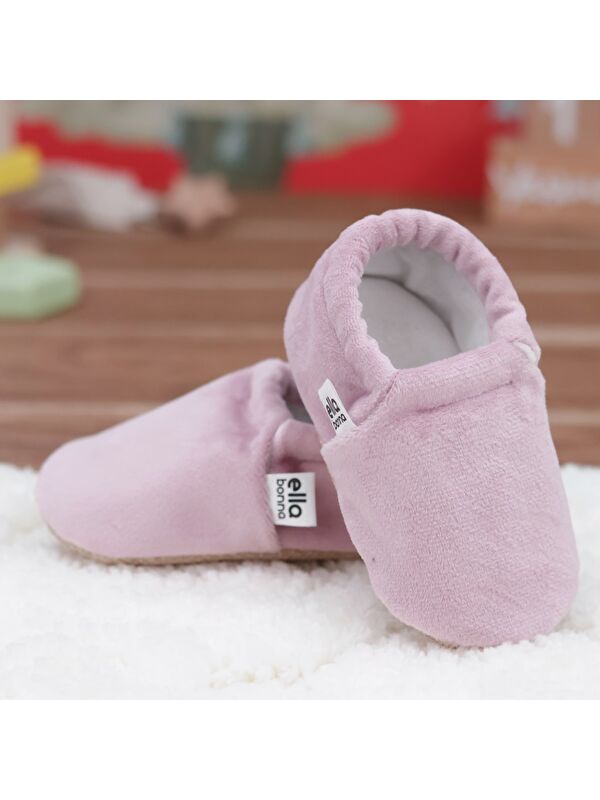 Kadife Bebek Patiği, Kaydırmaz Taban, Kreş Ayakkabısı Patik - Görsel 7