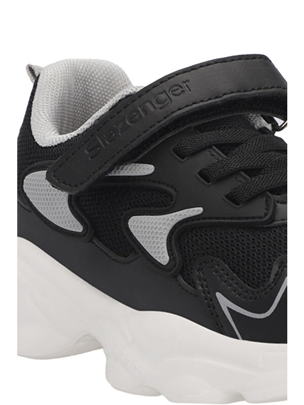 PARIS Unisex Çocuk Cırt Cırtlı Siyah Sneaker - Görsel 5