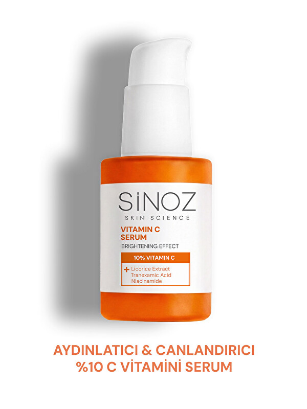 Sinoz Aydınlatıcı Canlandırıcı %10 C Vitamini Yüz Serumu 30 ml