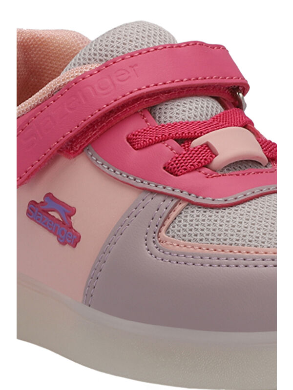 PERLE Kız Çocuk Cırt Cırtlı Pembe / Mor Sneaker - Görsel 5