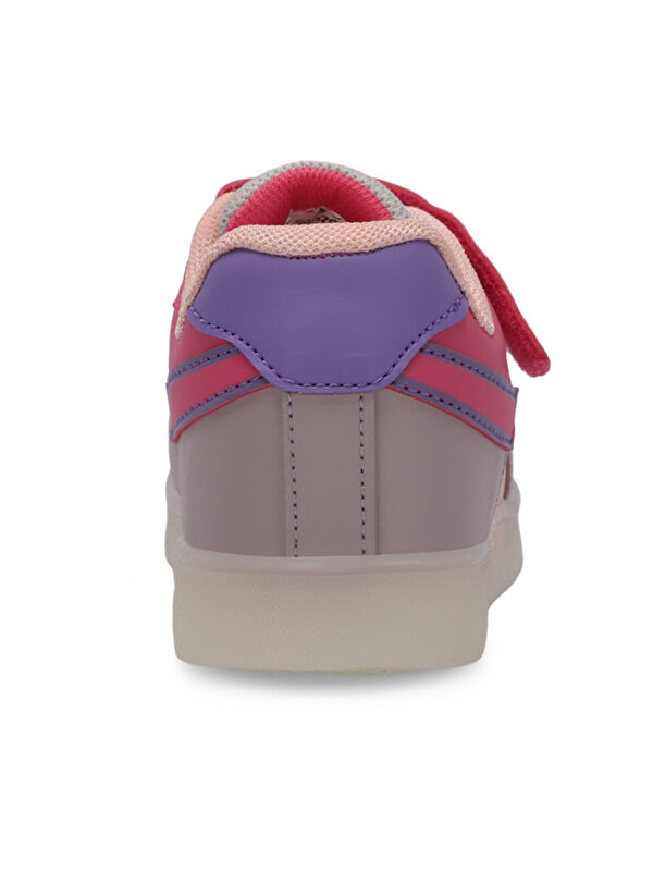 PERLE Kız Çocuk Cırt Cırtlı Pembe / Mor Sneaker - Görsel 7