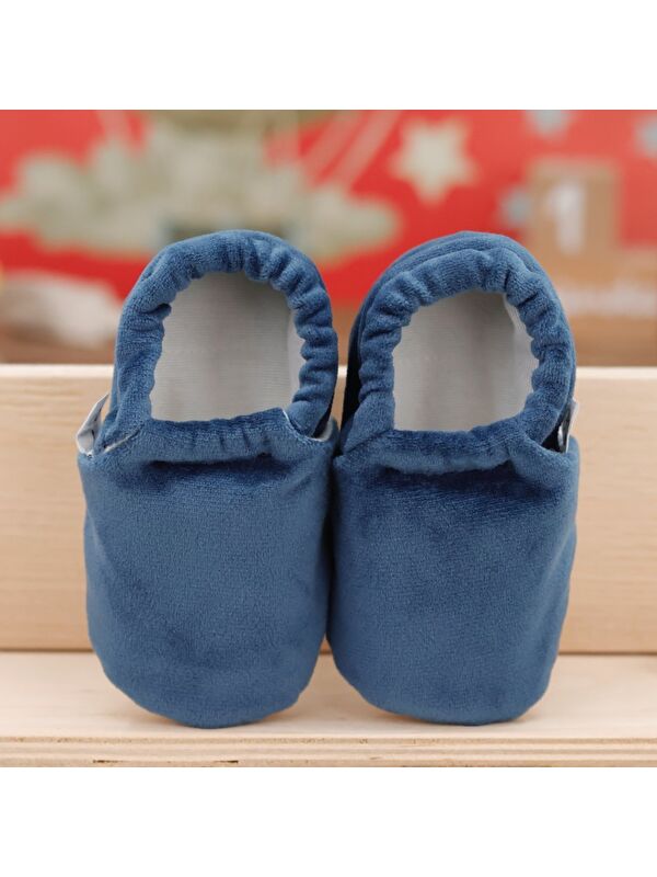 Kadife Bebek Patiği, Kaydırmaz Taban, Kreş Ayakkabısı Patik - Görsel 5