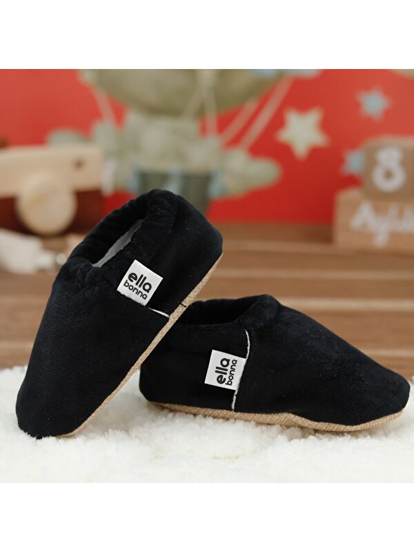 Kadife Bebek Patiği, Kaydırmaz Taban, Kreş Ayakkabısı Patik - Görsel 7