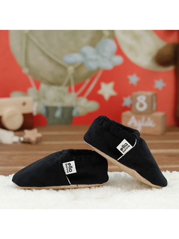 Kadife Bebek Patiği, Kaydırmaz Taban, Kreş Ayakkabısı Patik - Görsel 8