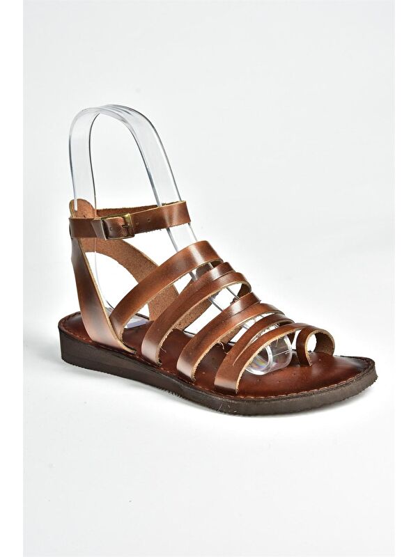 Taba Hakiki Deri Kadın Sandalet K374680403 - Görsel 4