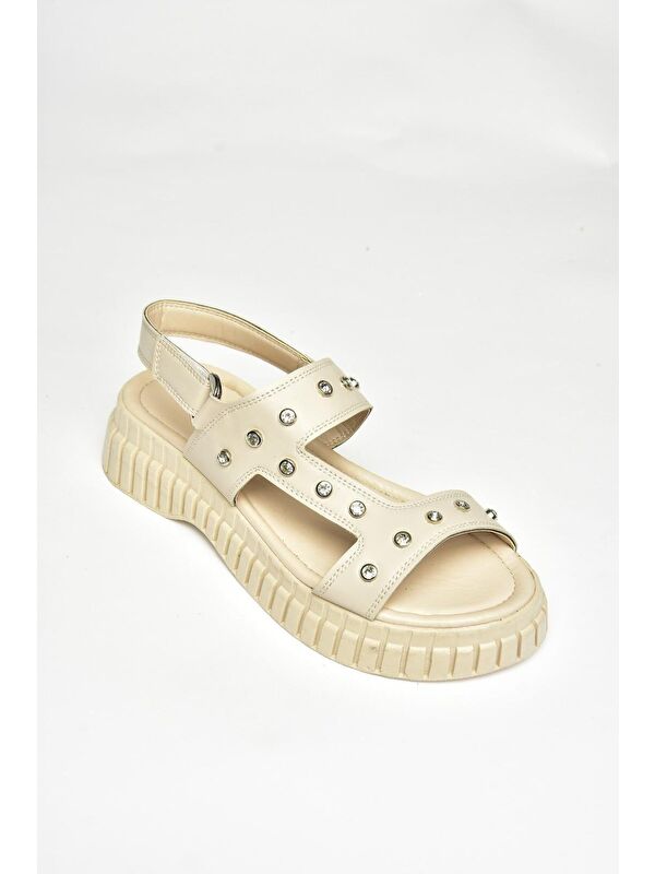 S6105766 Bej Kadın Sandalet - Görsel 2
