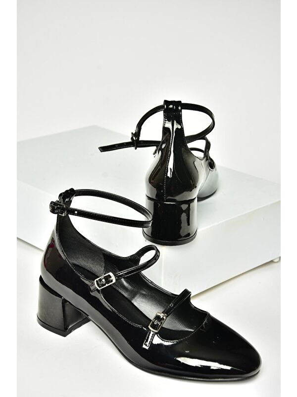 Siyah Kadın Topuklu Ayakkabı - Görsel 4