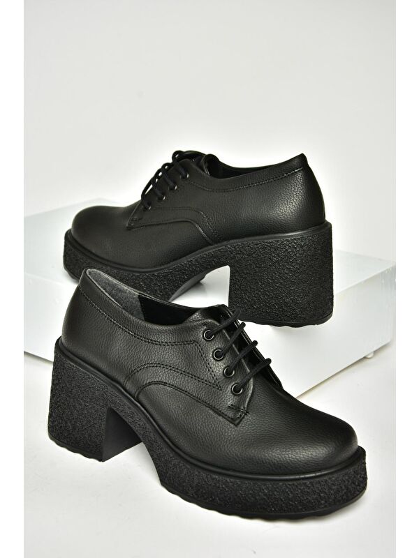 T9961540 Siyah Kadın Topuklu Ayakkabı - Görsel 4