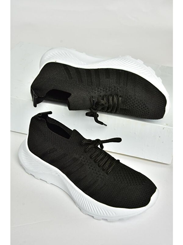 U2390040 Siyah/Beyaz Kadın Sneakers - Görsel 3