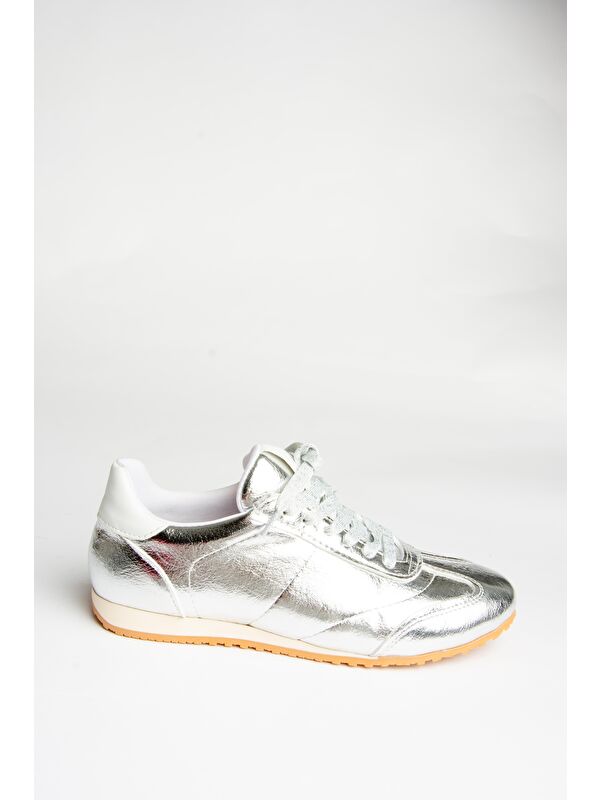 U8207304 Gümüş Kadın Sneakers - Görsel 2